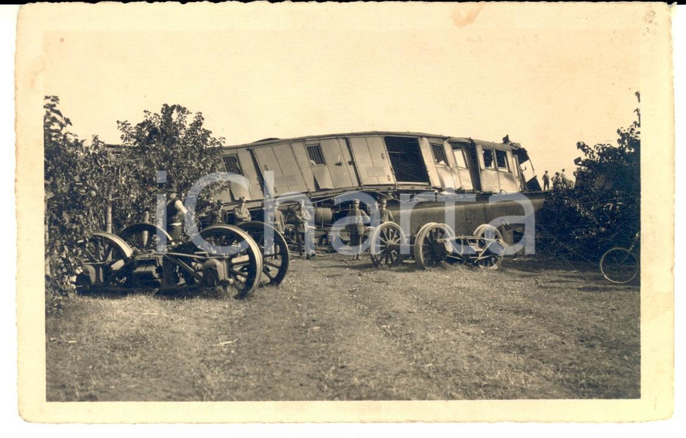 1920 REANA DEL ROJALE Deragliamento treno - L'esercito *Foto cartolina