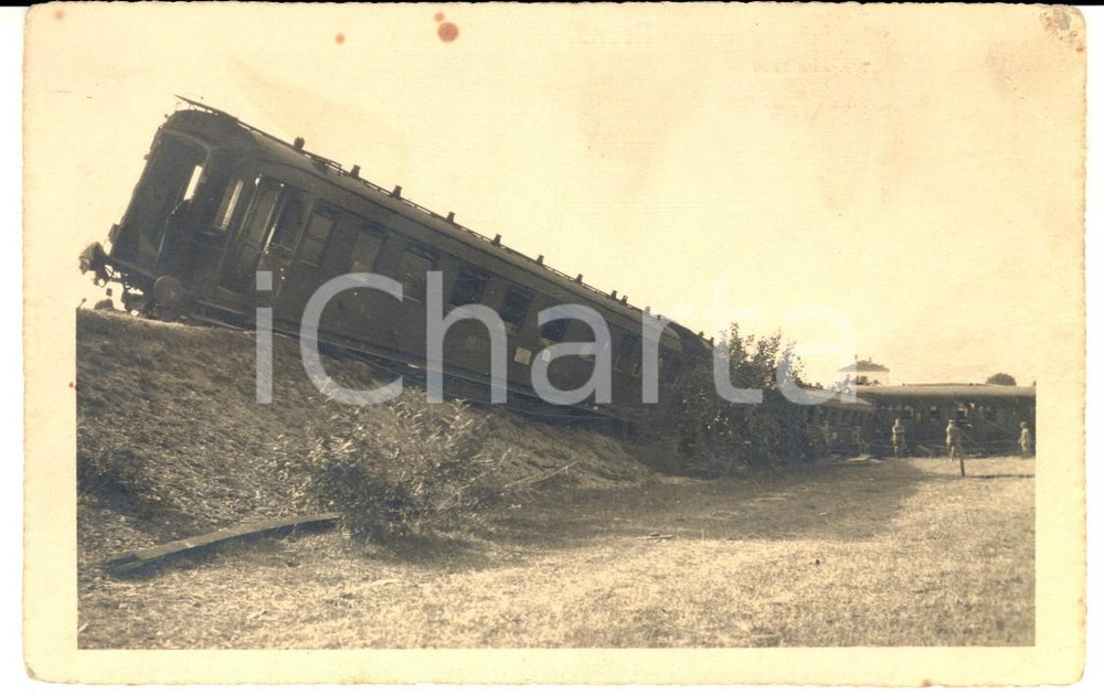 1920 REANA DEL ROJALE Deragliamento treno - Il vagone rovesciato *Foto 
