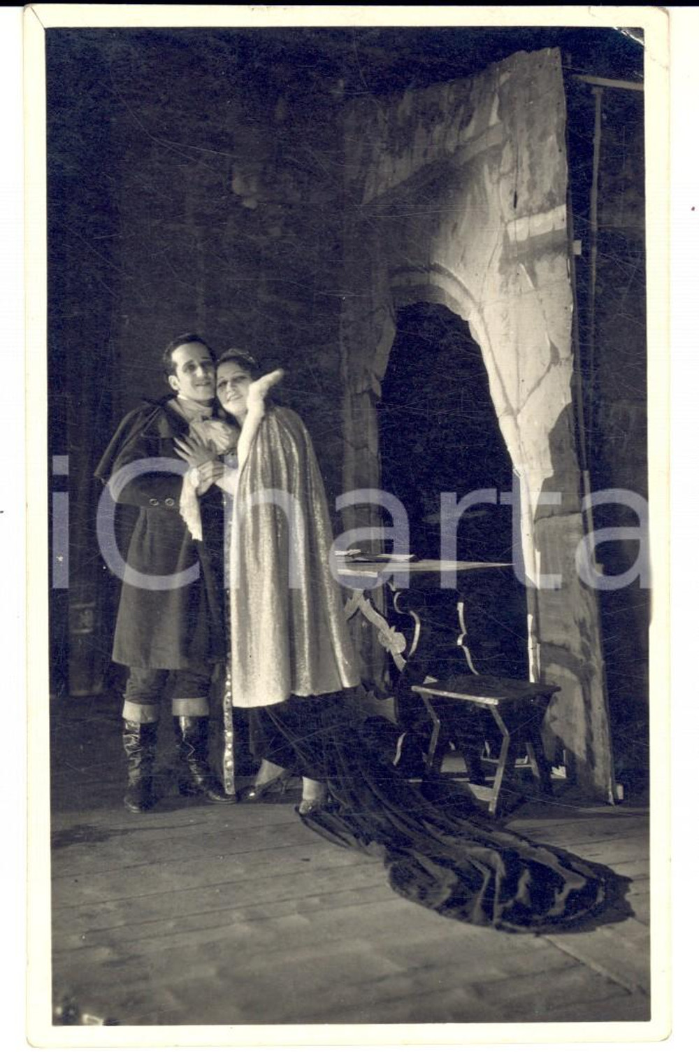 1930 ca LIRICA TOSCA (?) Ritratto dei protagonisti in scena *Foto 9x13 cm