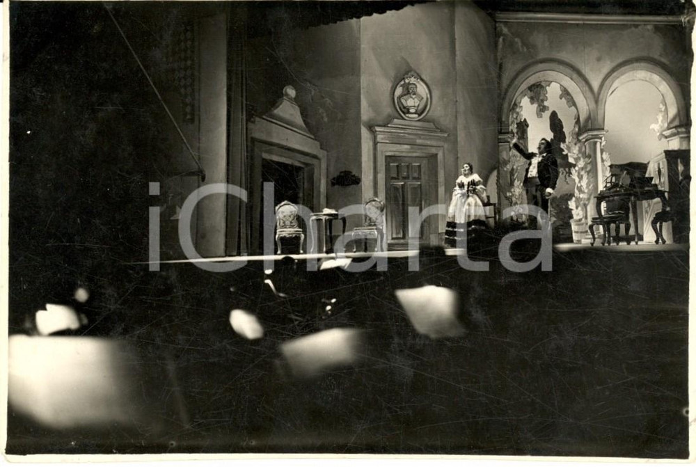 Fotografia d epoca originale 1935 ca MILANO Teatro alla Scala La Traviata in scena  Foto 14x9 cm 1
