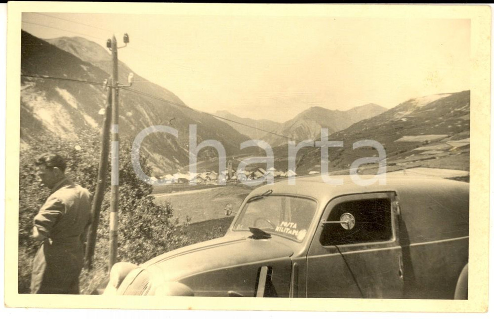 1940 ca LOMBARDIA Auto trasporto POSTA MILITARE in montagna *Foto cartolina RARA