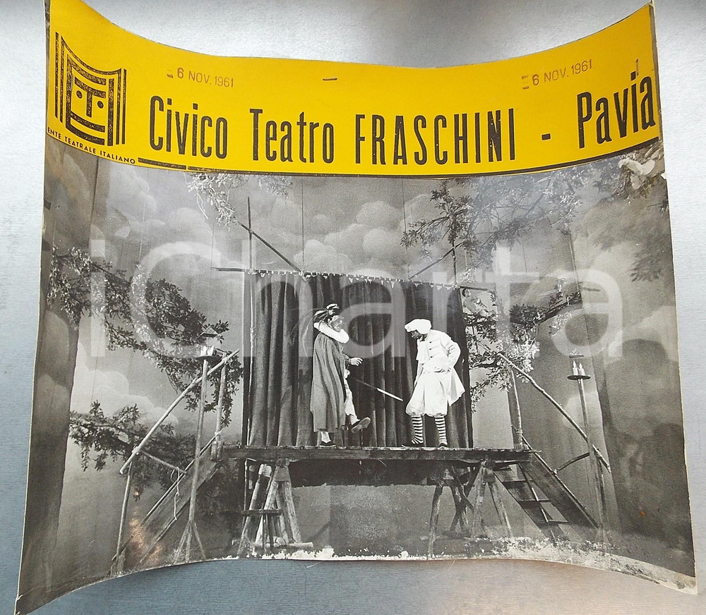 1961 PAVIA Teatro FRASCHINI "La cameriera brillante" - Foto locandina 30x24 cm