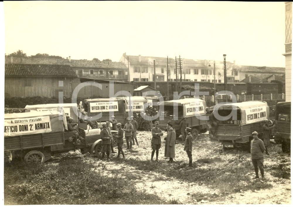 Fotografia d epoca originale 1916 WW1 UDINE Ufficio Doni 2 Armata  Il magazzino Foto ANIMATA 16x11 cm 1