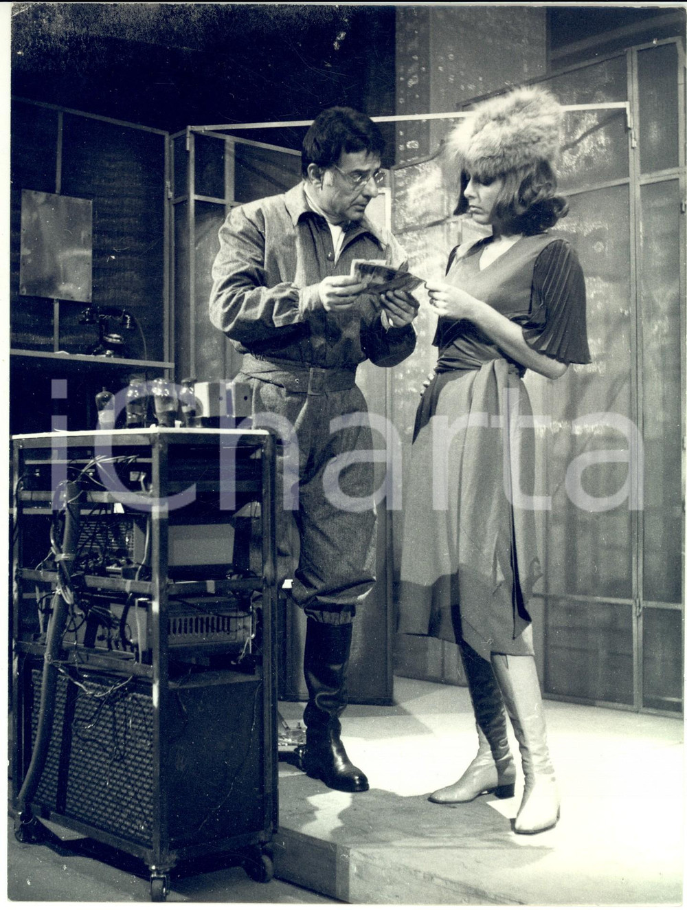 Fotografia d epoca originale 1968 CESENA TEATRO Ivan Vasilevic Gastone BARTOLUCCI  Luisella BONI Foto 1
