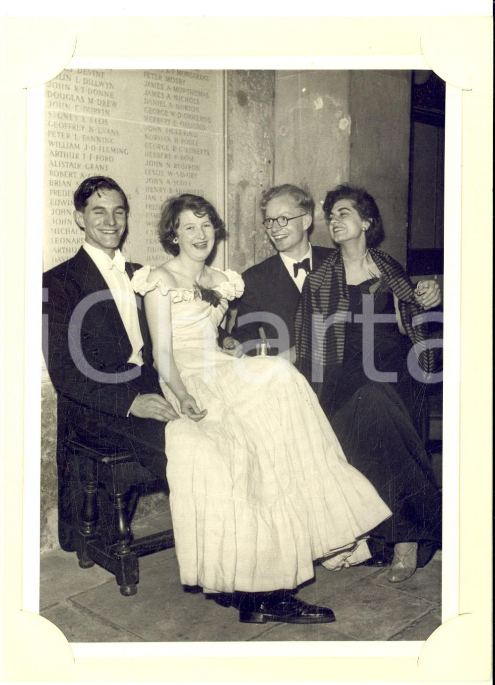 Fotografia d epoca originale 1954 OXFORD The Queen s College  Commemoration Ball Foto 11x16 cm 1