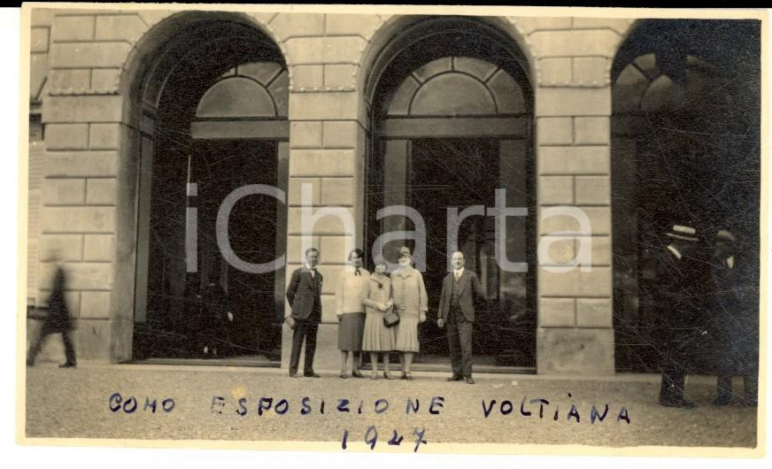 1927 COMO Visitatori all'Esposizione Voltiana - Foto GUGLIELMINI 11x7 cm