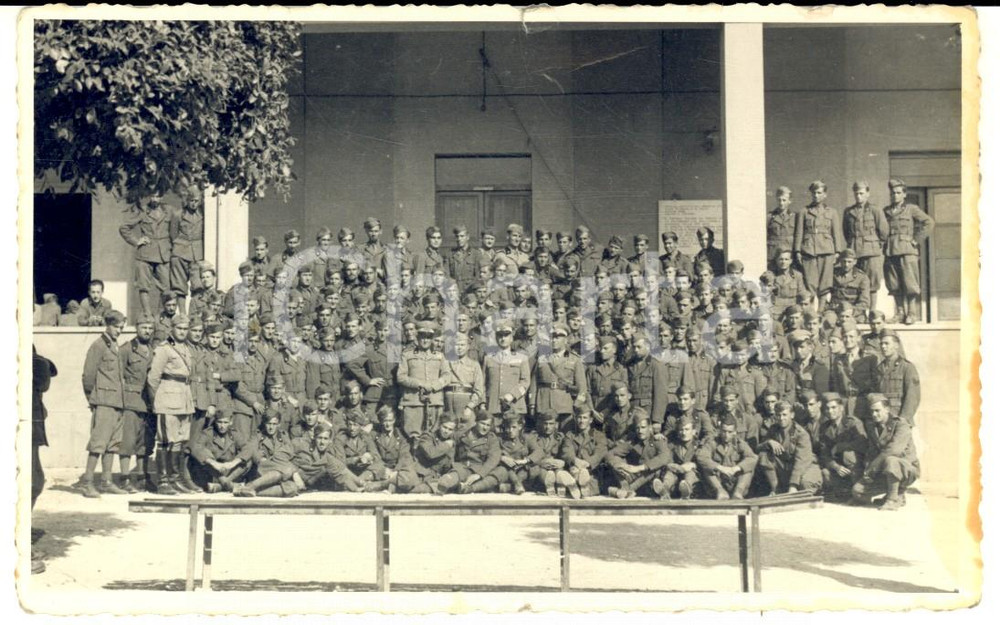 1940 PALERMO Ritratto dell'11^ Compagnia FERROVIERI - Foto cartolina FP