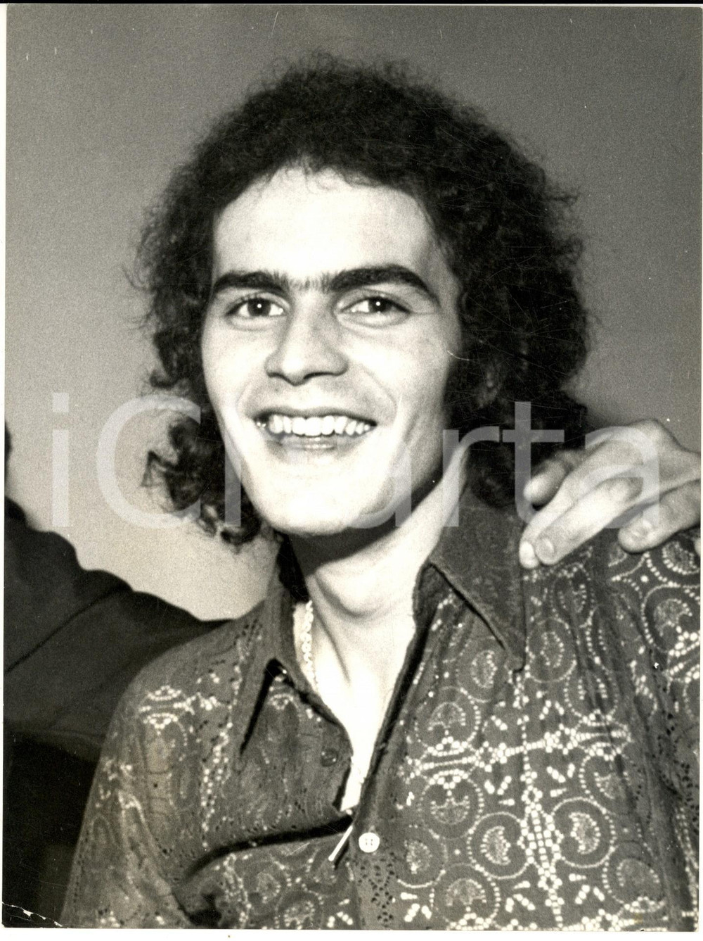 1970 ca COSTUME ITALIA Ritratto del cantante DONATELLO (1) - Foto 18x24 cm