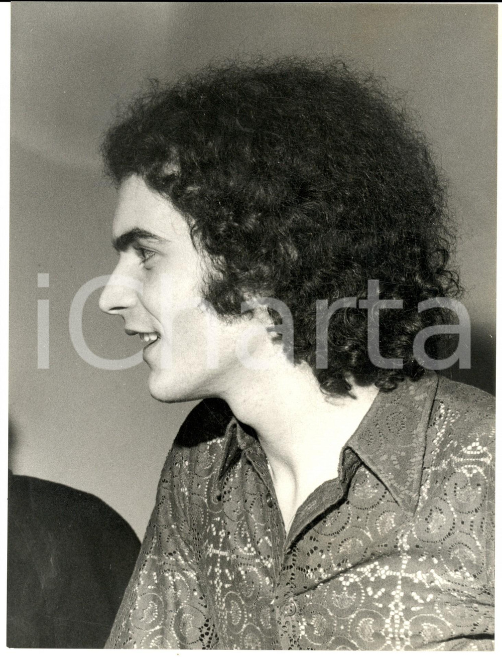 1970 ca COSTUME ITALIA Ritratto del cantante DONATELLO (2) - Foto 18x24 cm