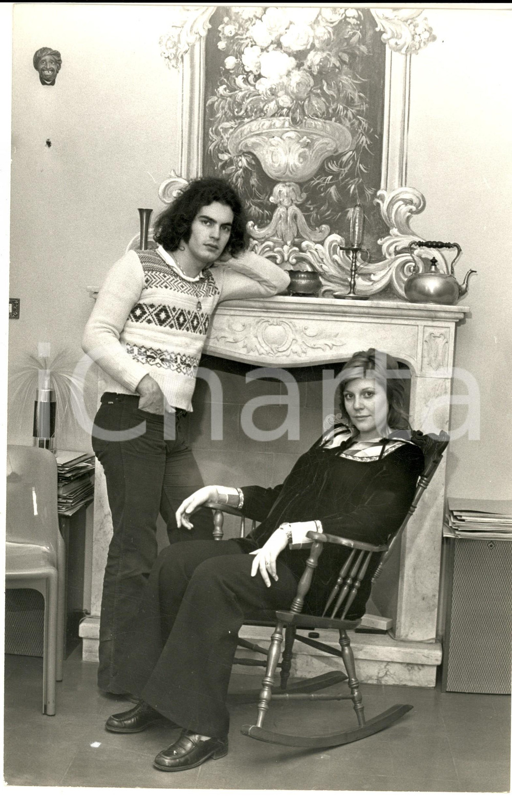 1975 ca COSTUME Ritratto del cantante DONATELLO con la moglie incinta (8) *Foto 