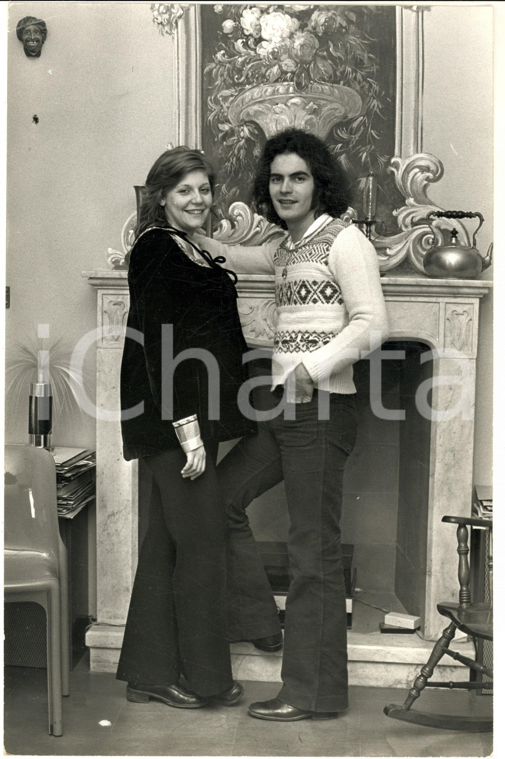1975 ca COSTUME Ritratto del cantante DONATELLO con la moglie incinta (9) *Foto 