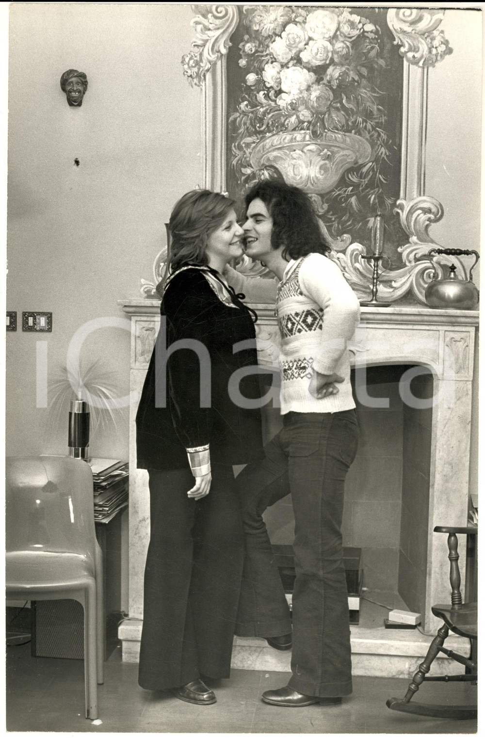 1975 ca COSTUME Ritratto del cantante DONATELLO con la moglie incinta (10) *Foto 