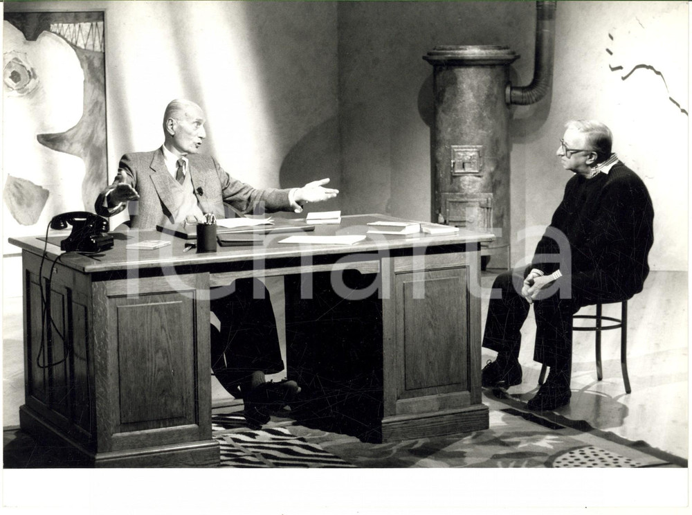 1994 RAI TRE "Eppur si muove" Indro MONTANELLI Beniamino PLACIDO Foto 24x18 cm