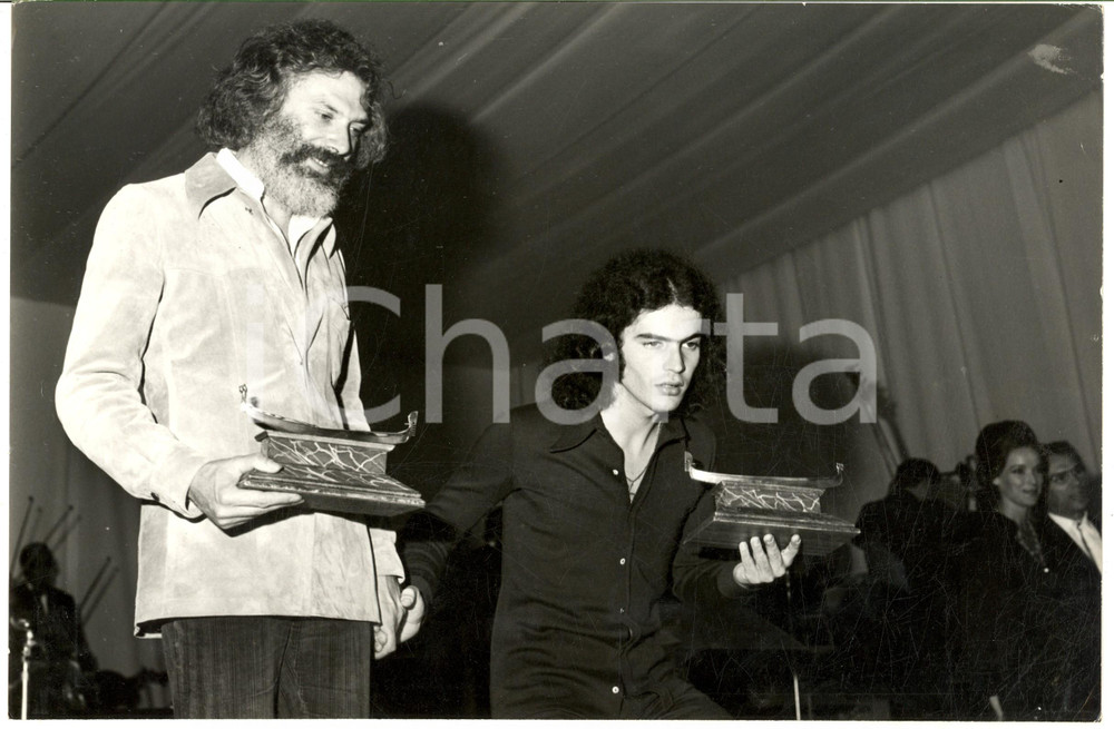 1970 VENEZIA Mostra di Musica Leggera - I vincitori Georges MOUSTAKI e DONATELLO