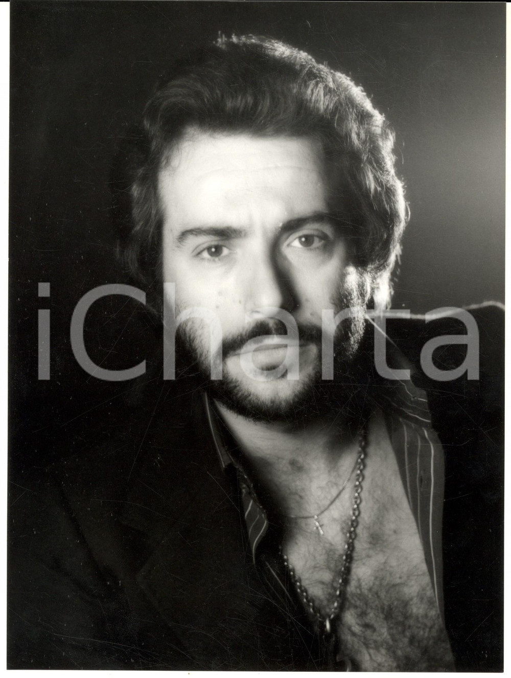 Fotografia d epoca originale 1970 ca COSTUME ITALIA Ritratto Augusto MARTELLI 3  Foto 18x24 cm 1