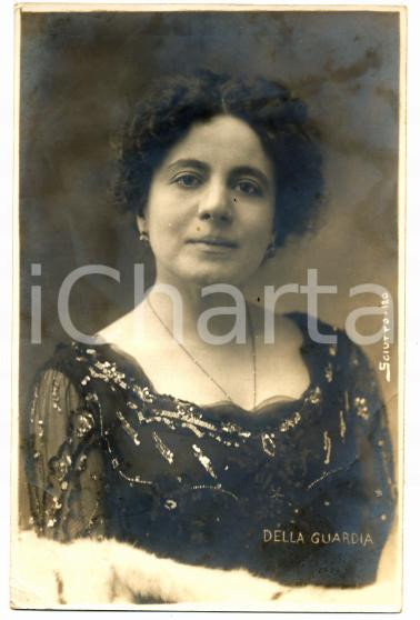 Cartolina originale da collezione 1910 ca TEATRO Ritratto di Clara DELLA GUARDIA Cartolina SCIUTTO FP NV 1