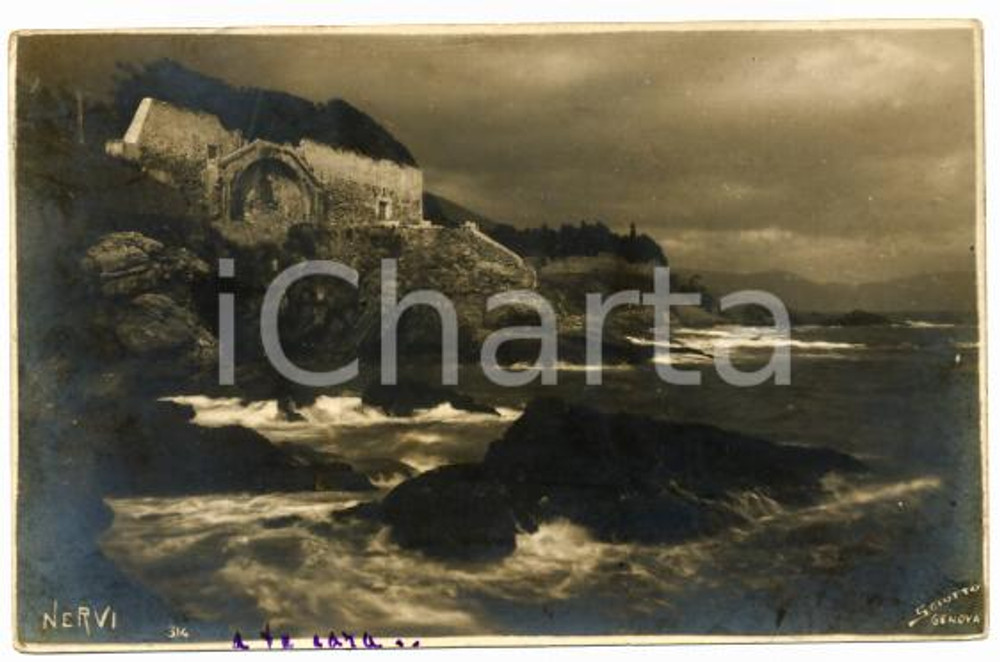 1900 ca GENOVA - NERVI Panorama della costa *Cartolina SCIUTTO FP VG
