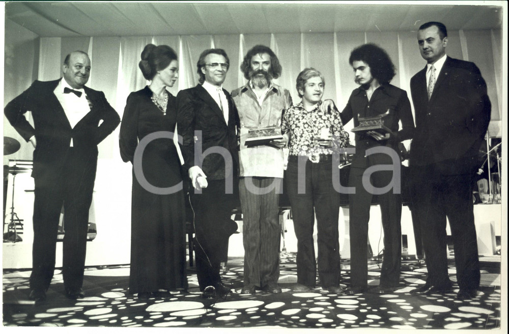 1970 VENEZIA Mostra Musica Leggera - Vincitori Georges MOUSTAKI e DONATELLO