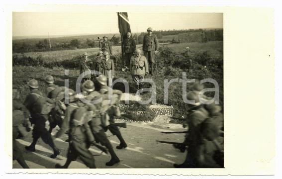 Fotografia d epoca originale 1941 WW2 ISTRIA  SISSANO 412° bis Battaglione Costiero  Sfilata I° annuale 2 1