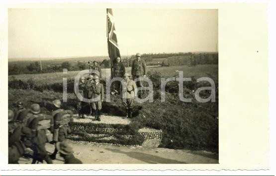 Fotografia d epoca originale 1941 WW2 ISTRIA  SISSANO 412° bis Battaglione Costiero  Sfilata I° annuale 3 1