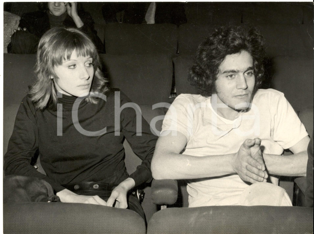 Fotografia d epoca originale 1971 GOSSIP ITALIA Paola PITAGORA con Tito SCHIPA jr  Foto 24x18 cm 1