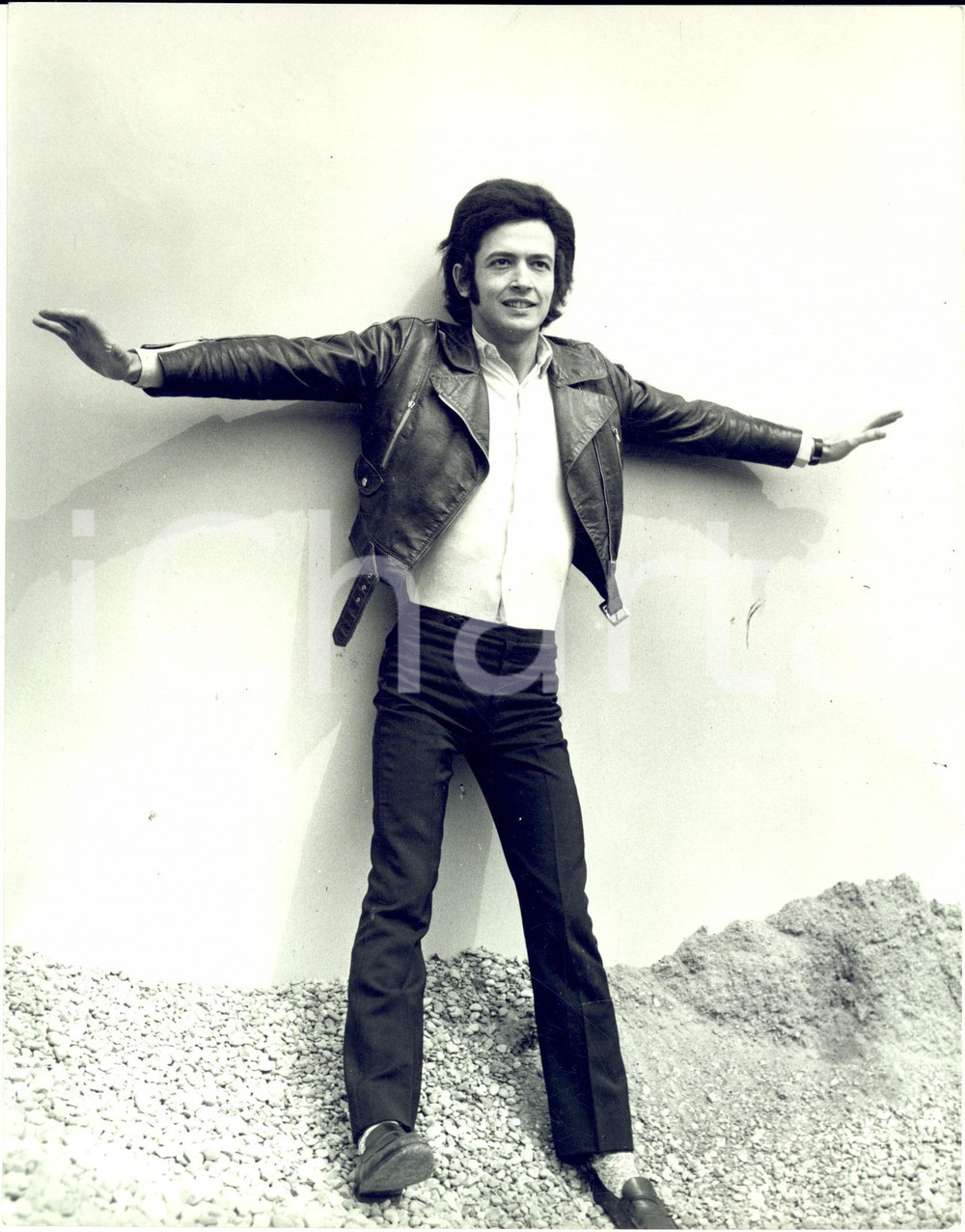 1970 ca COSTUME I GIGANTI Ritratto del musicista Checco MARSELLA - Foto 21x28