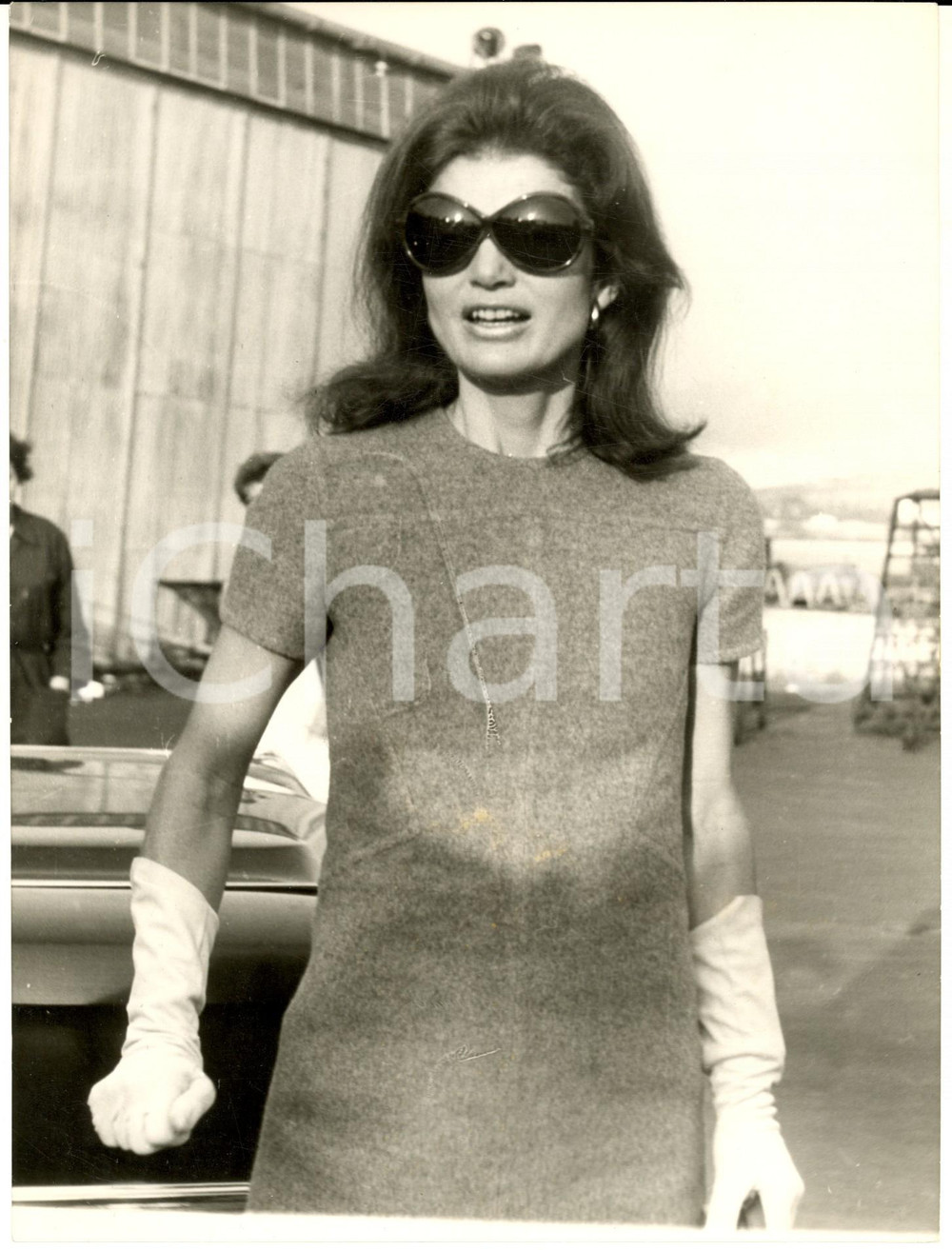 1970 ca COSTUME ITALIA Jacqueline KENNEDY ONASSIS in visita (1) - Foto 18x24