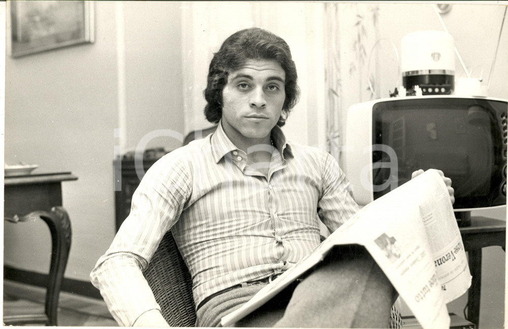 1971 TORINO JUVENTUS Calciatore Franco CAUSIO in salotto (3) Foto 30x20 cm