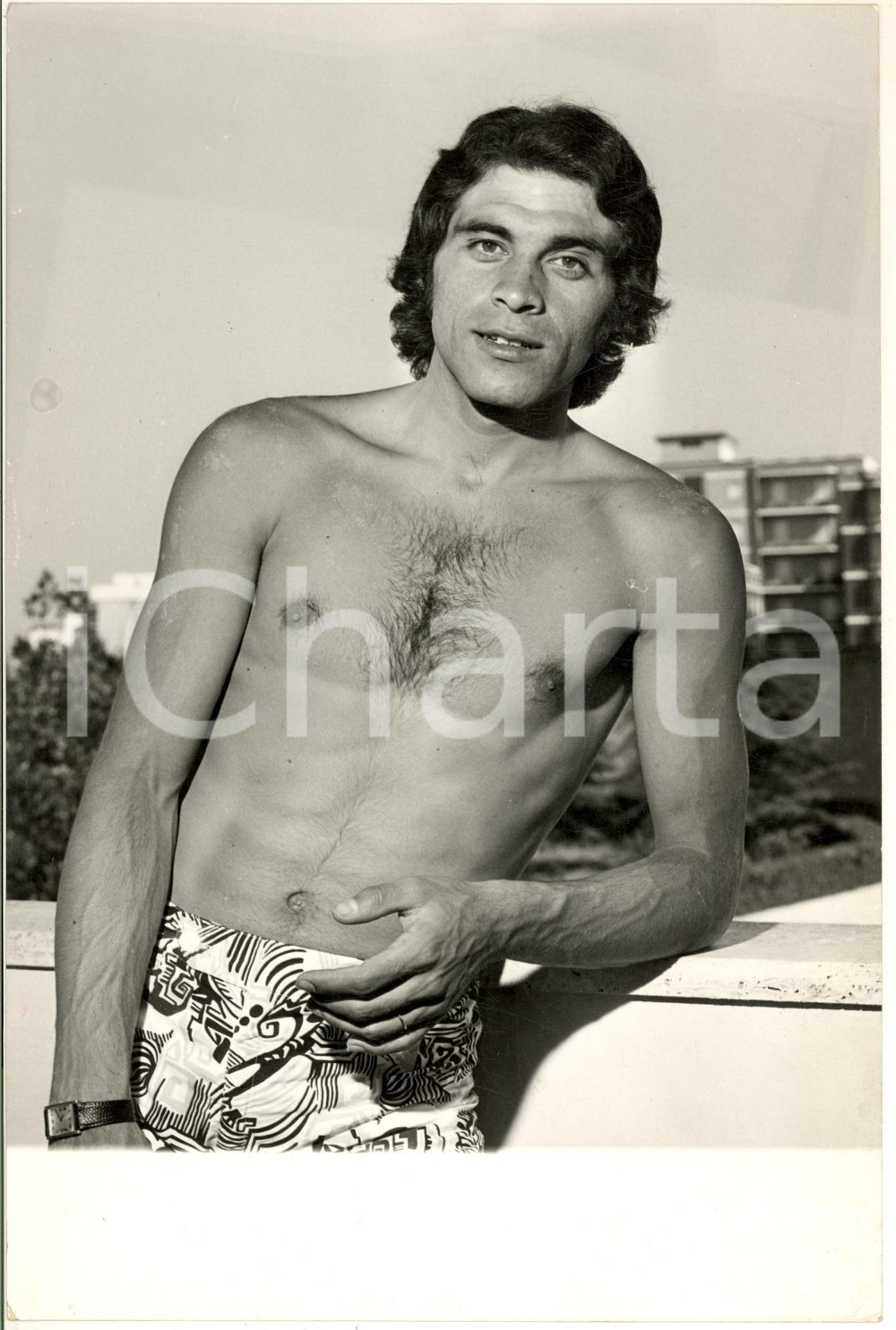 1971 COSTUME ITALIA Franco CAUSIO calciatore JUVENTUS in vacanza - Foto 20x30 cm