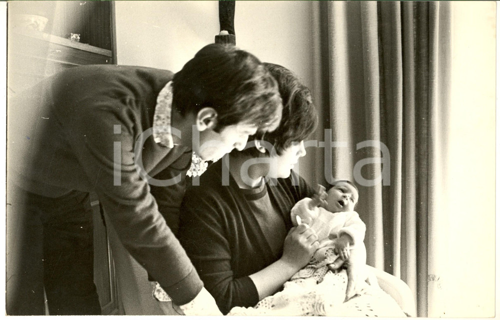 1970 ca COSTUME Tony DEL MONACO con moglie e figlio neonato (3) Foto 30x20 cm