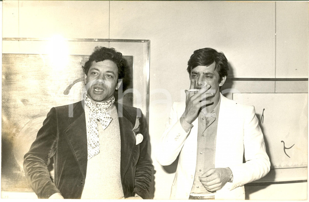 1970 ca COSTUME ITALIA Attore Giancarlo GIANNINI a un evento (7) Foto 30x20 cm