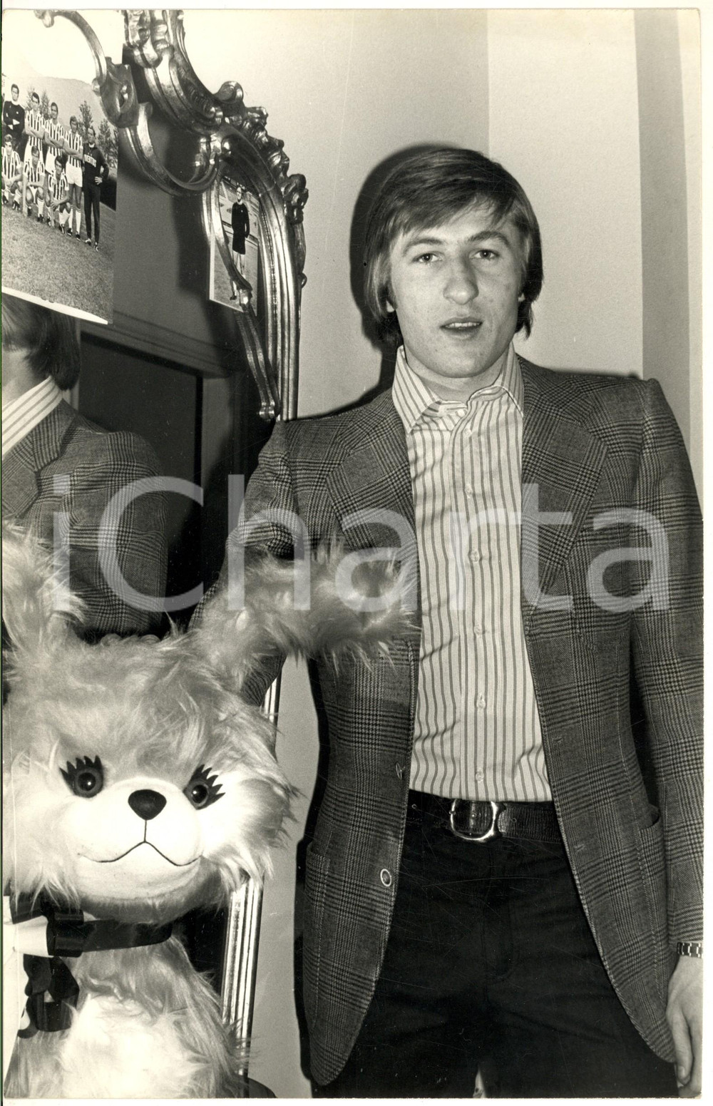1970 ca TORINO JUVENTUS Gianpietro MARCHETTI con un peluche (1) - Foto 20x30