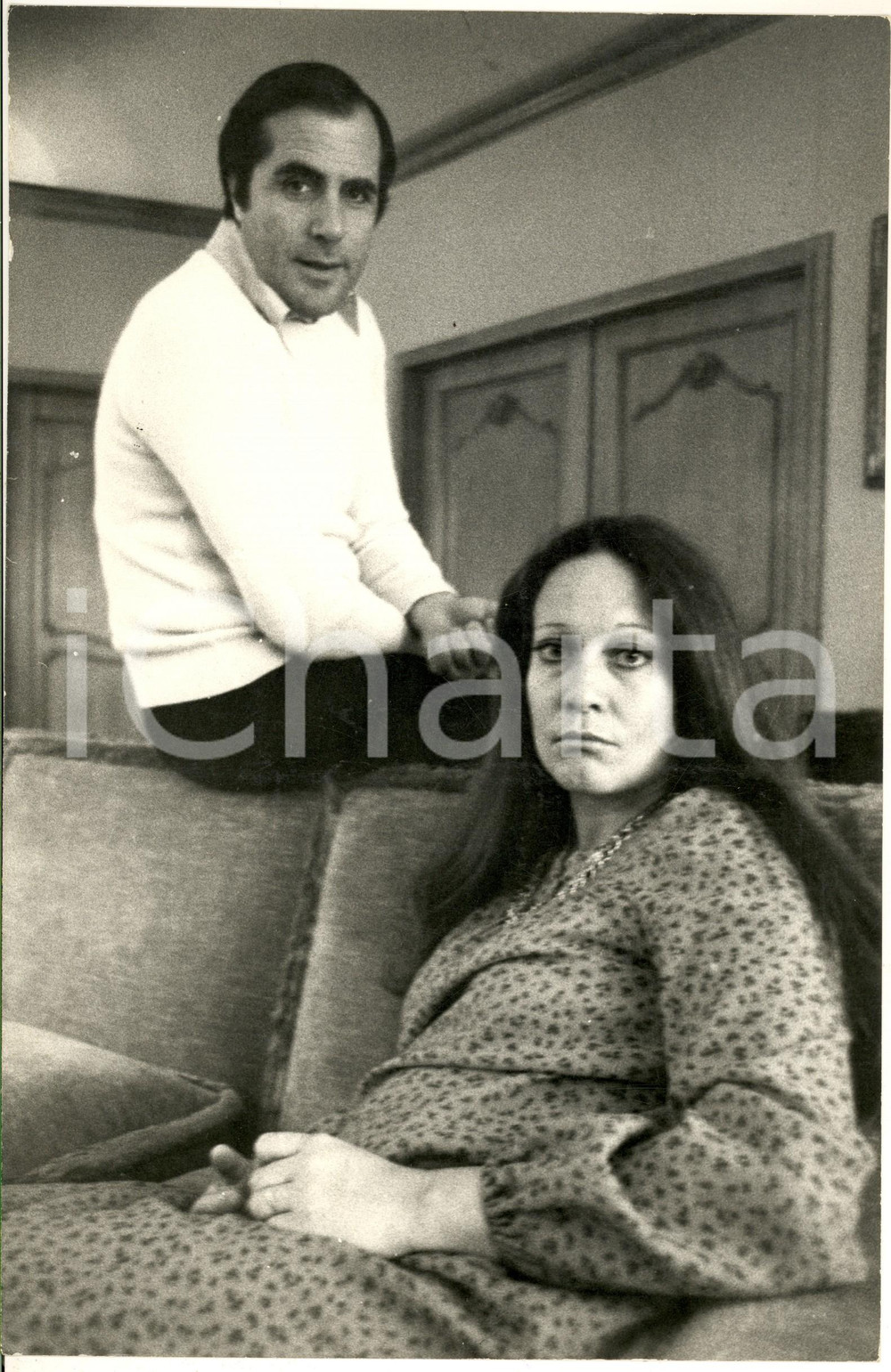 1970 ca COSTUME Carlo GIUFFRE' con la moglie Lidia PANICALI (1) Foto 20x30 cm