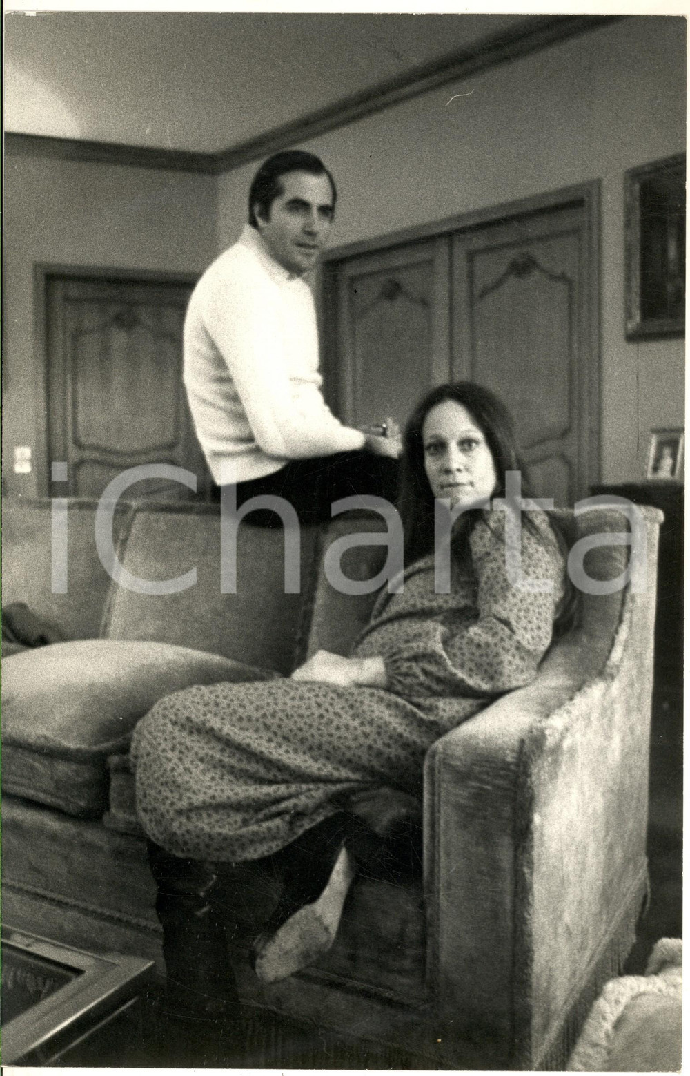 1970 ca COSTUME Carlo GIUFFRE' con la moglie Lidia PANICALI (4) Foto 20x30 cm