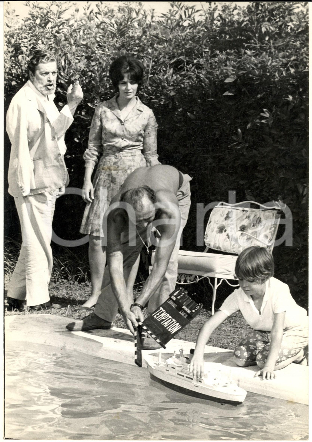 1968 CINEMA "Temptation" - Lamberto BENVENUTI sul set (1) Foto 20x30 cm