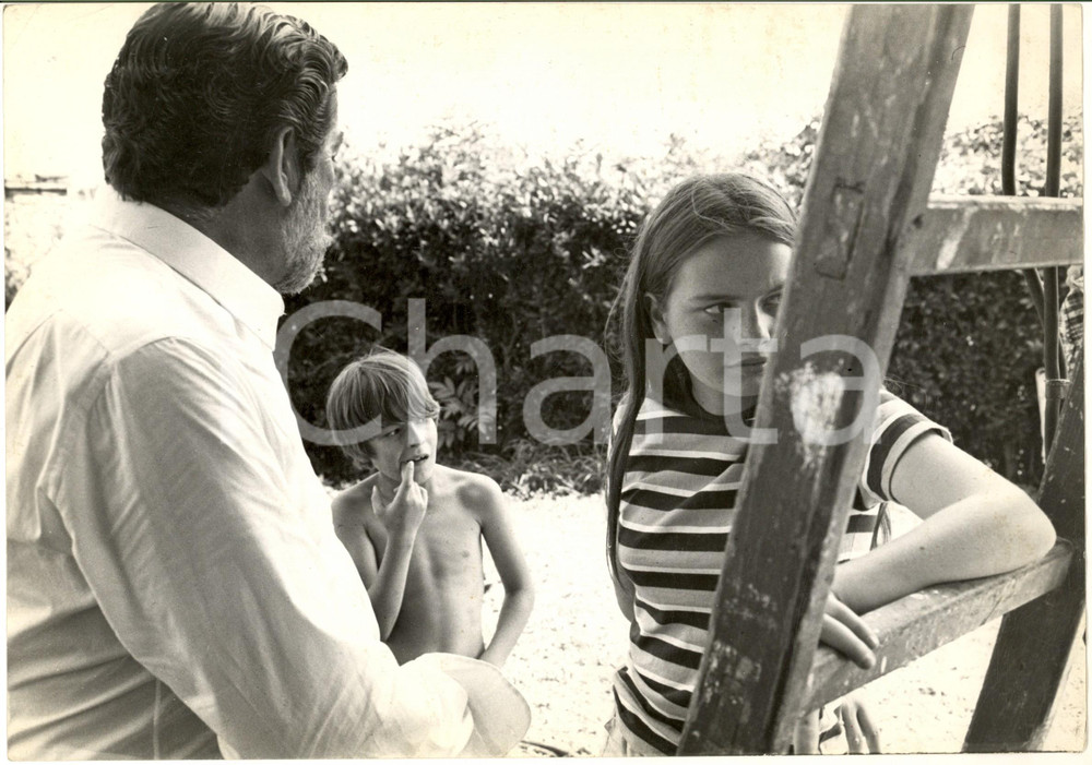 1968 CINEMA "Temptation" - Lamberto BENVENUTI sul set (4) Foto 30x20 cm