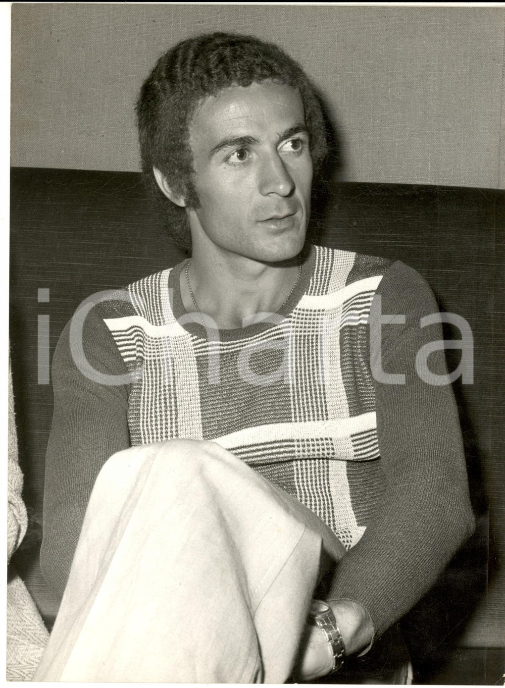 1972 CALCIO MILAN Ritratto di Luciano CHIARUGI *Fotografia 18x24 cm 