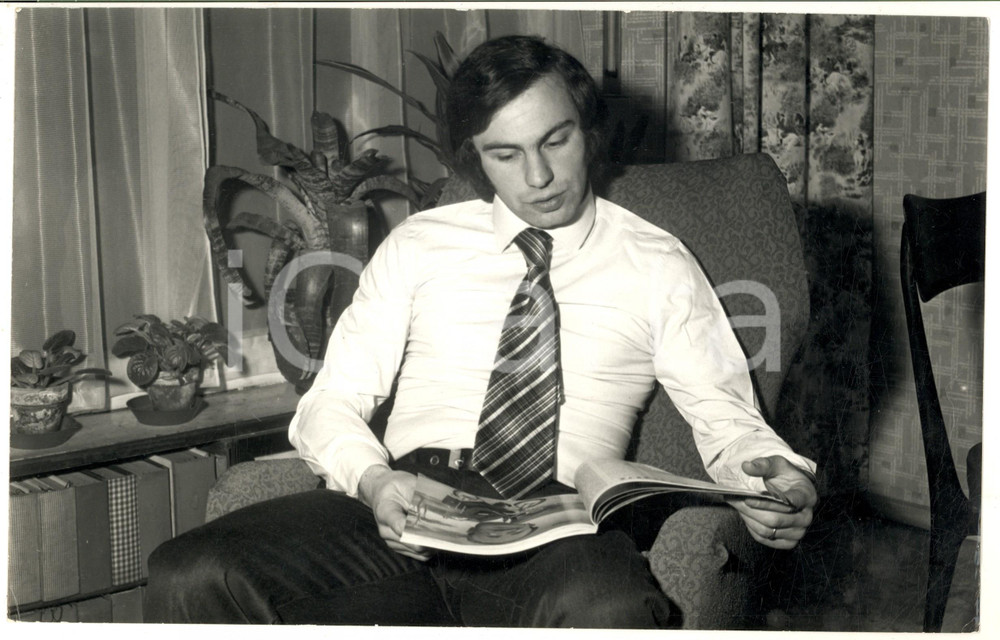 1971 CALCIO JUVENTUS Gianluigi SAVOLDI nella propria casa (3) Foto 30x20 cm
