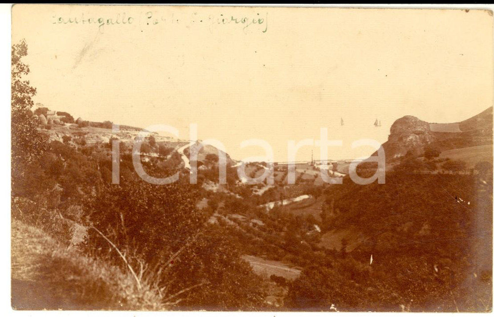 1916 CANTAGALLO Veduta panoramica della vallata - Foto cartolina RARA