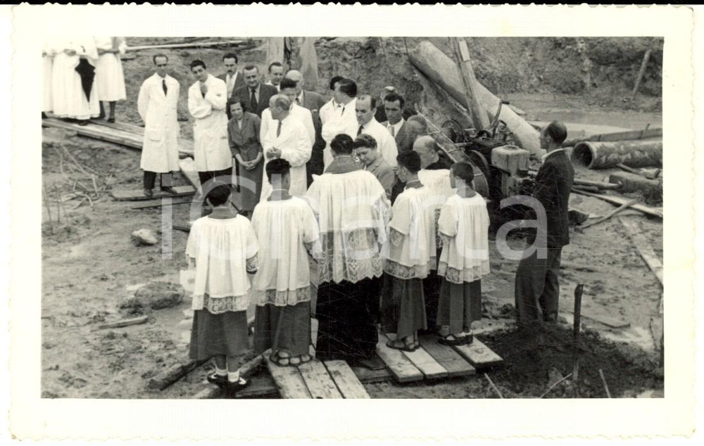 1953 PIETRA LIGURE Ospedale SANTA CORONA - Posa prima pietra chirurgia *Foto