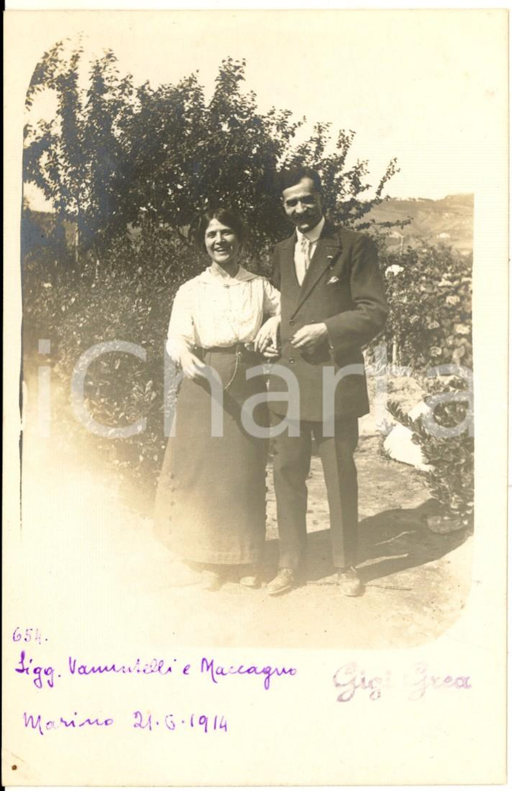 1914 MARINO / SAN GIUSEPPE (RM) Ritratto famiglia VANNUTELLI - MACCAGNO Foto