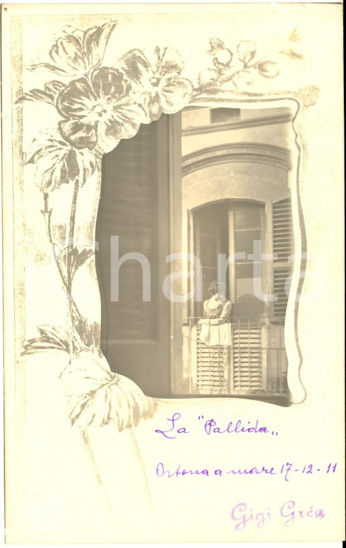 1911 ORTONA Ritratto di cameriera alla finestra - "La pallida" - Foto ARTISTICA