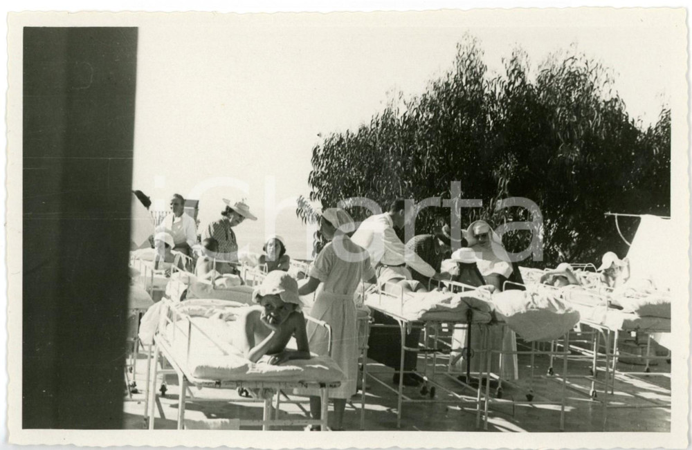 1938 SANREMO BUSSANA Villa Spinola - Elena di SAVOIA tra i bambini malati