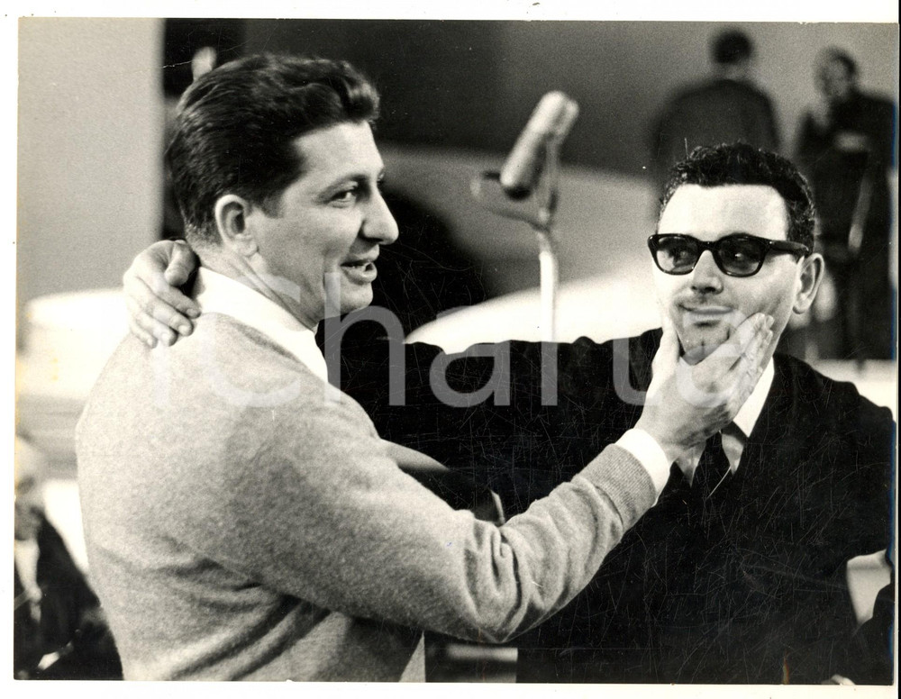 1963 FESTIVAL DI SANREMO I maestri Gigi CICHELLERO e Pino CALVI *Foto 24x18