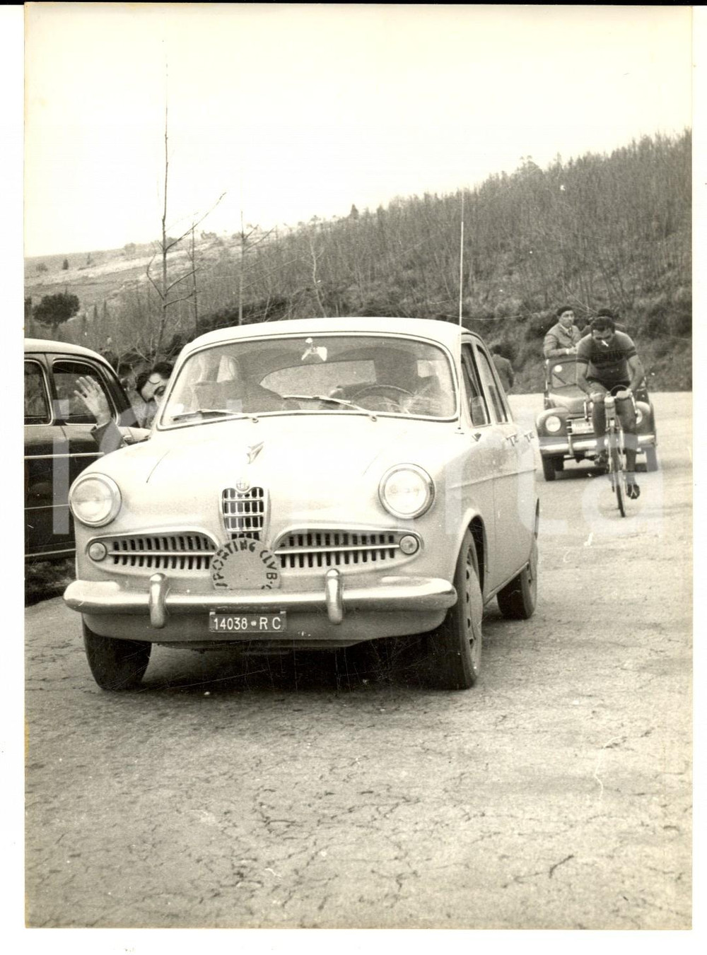 1956 Giro Ciclistico Provincia REGGIO CALABRIA Fausto COPPI saluta la folla FOTO
