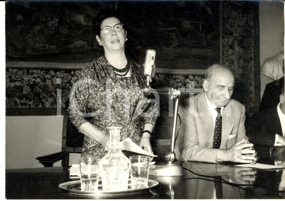 1957 ROMA Giornata della Famiglia - Discorso Maria FEDERICI AGAMBEN - Foto 18x13
