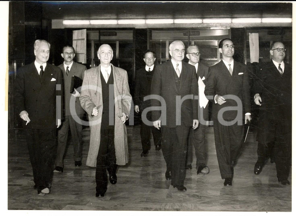 1955 ROMA Antonio SEGNI all'inaugurazione della sessione Conferenza FAO - Foto