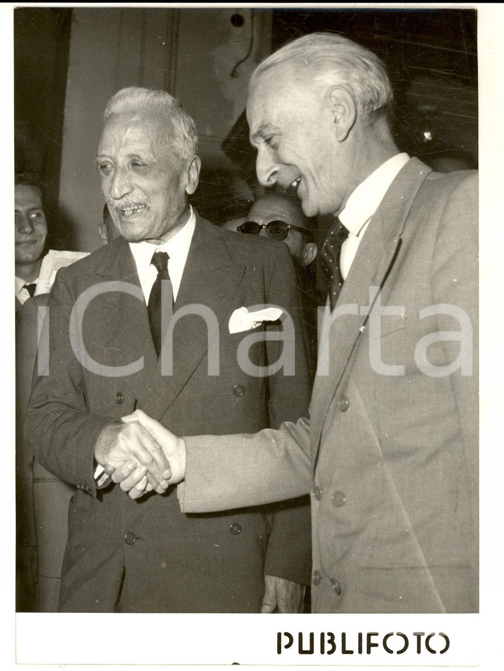 1956 NAPOLI Antonio SEGNI con Enrico DE NICOLA presidente Corte Costituzionale