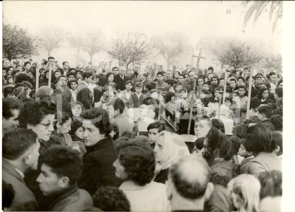 1960 TERREMOTO DEL CILE - LOTA - Funerali delle vittime - Foto 18x13 cm