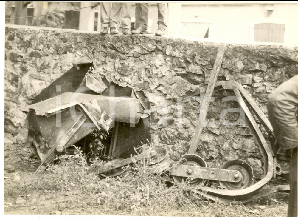 1960 FERROVIA SAVONA-ALBISOLA Deragliamento treno - Frammenti del carrello *Foto